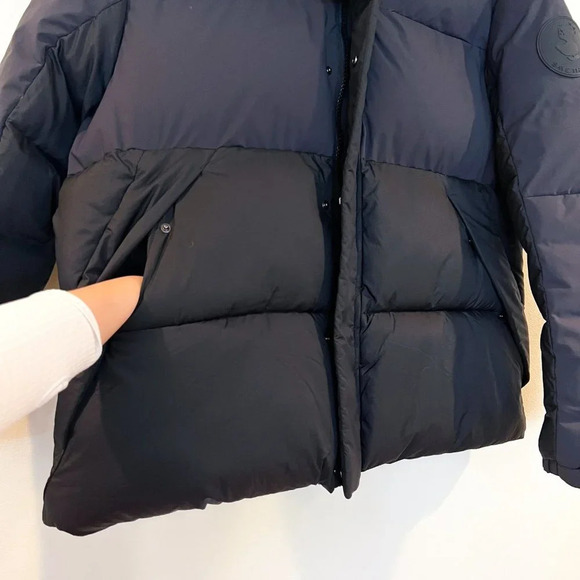 Save the Duck Plumtech Calvin Vegan Black Hooded Outdoor Winter Puffer Coat XL - Picture 10 of 15